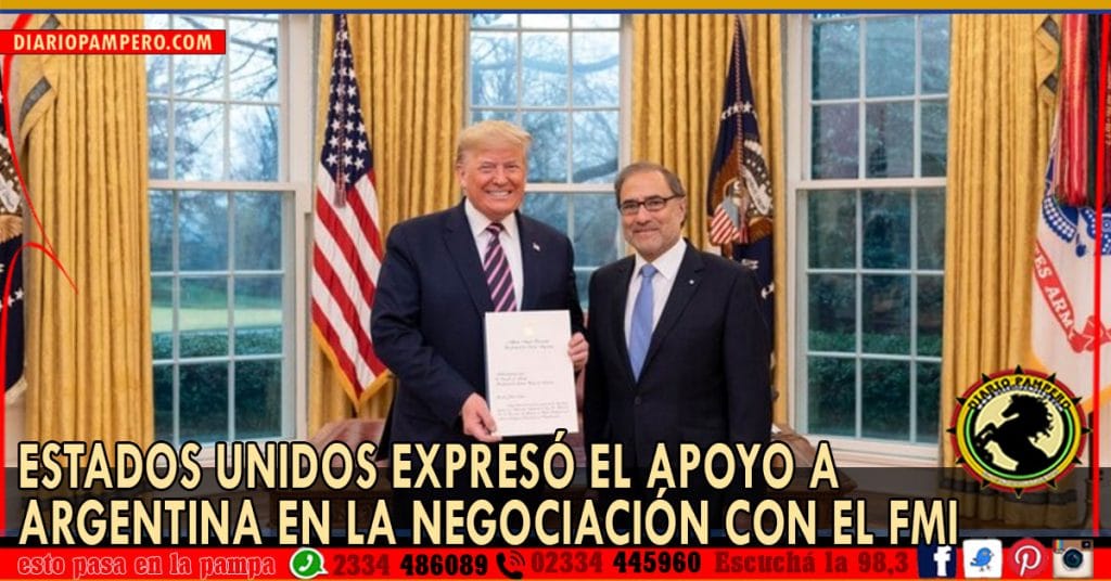 Estados Unidos expresó el apoyo a Argentina en la negociación con el FMI