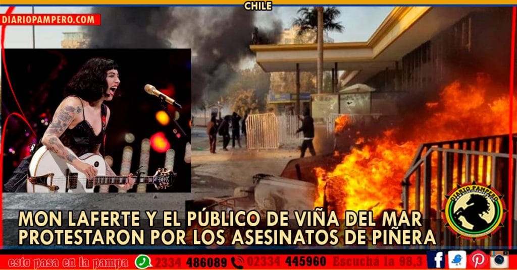 CHILE: Mon Laferte y el Público de Viña del Mar protestaron por los asesinatos de Piñera