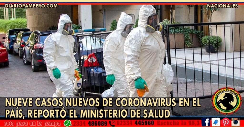 Nueve casos nuevos de coronavirus en el país, reportó el Ministerio de Salud