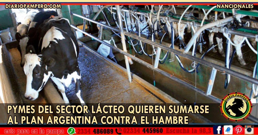 Pymes del sector lácteo quieren sumarse al Plan Argentina contra el Hambre