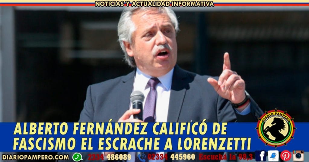 ALBERTO FERNÁNDEZ calificó de fascismo el escrache a Lorenzetti