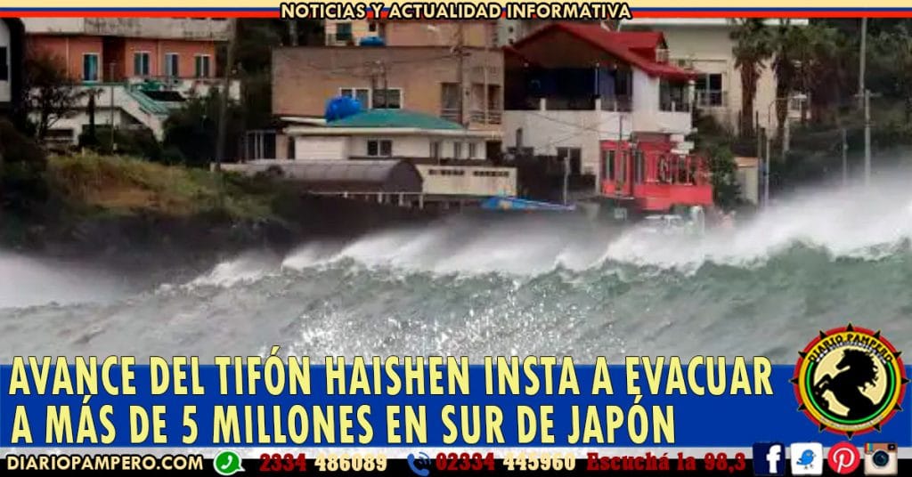 Avance del tifón Haishen insta a evacuar a más de 5 millones en sur de Japón