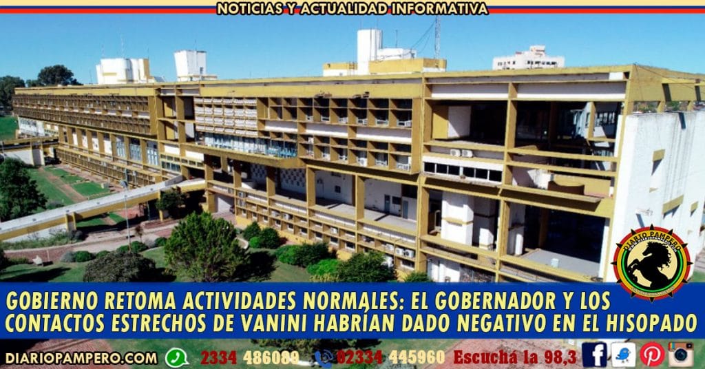 El lunes Gobierno retoma actividades normales: El Gobernador y los contactos estrechos de Vanini habrían dado negativo en el hisopado