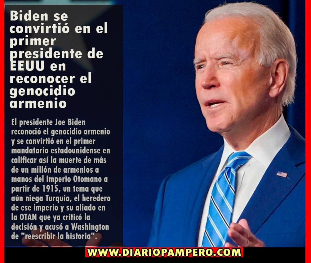 Biden se convirtió en el primer presidente de EEUU en reconocer el genocidio armenio