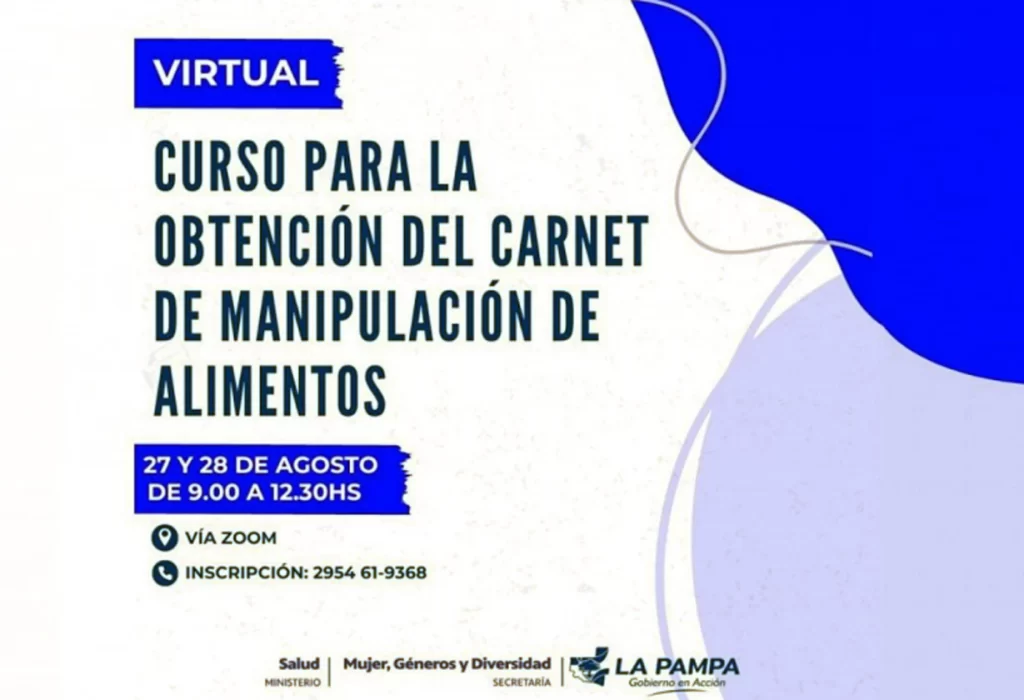 Lanzan capacitación online para obtener el carnet de Manipulación Segura de Alimentos