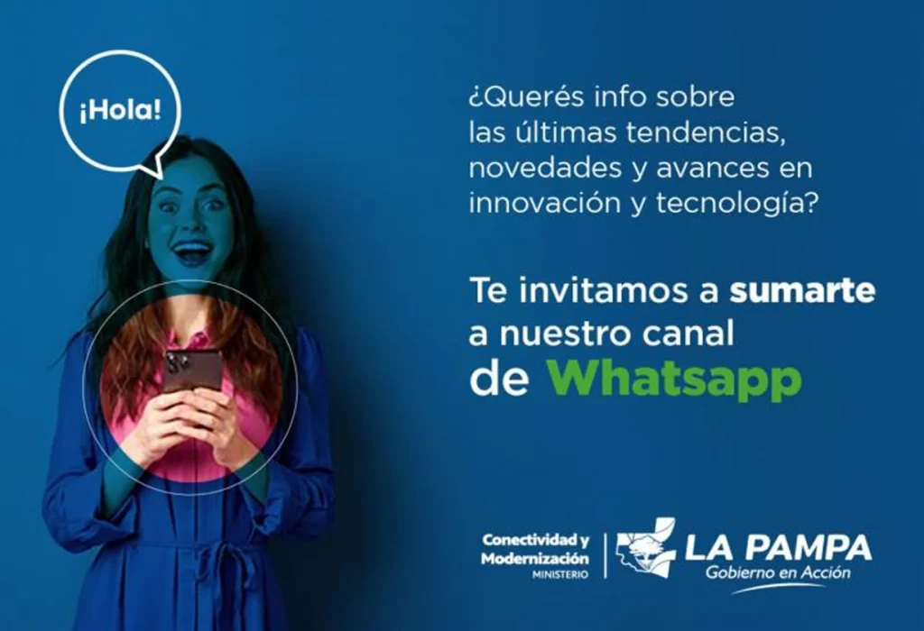 El Ministerio de Conectividad y Modernización de La Pampa lanza canal de WhatsApp