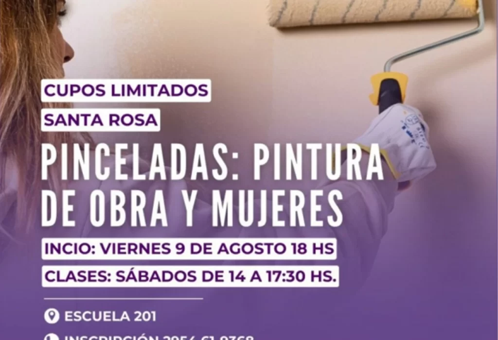 La Secretaría de la Mujer, Géneros y Diversidad lanza taller de pintura en Santa Rosa