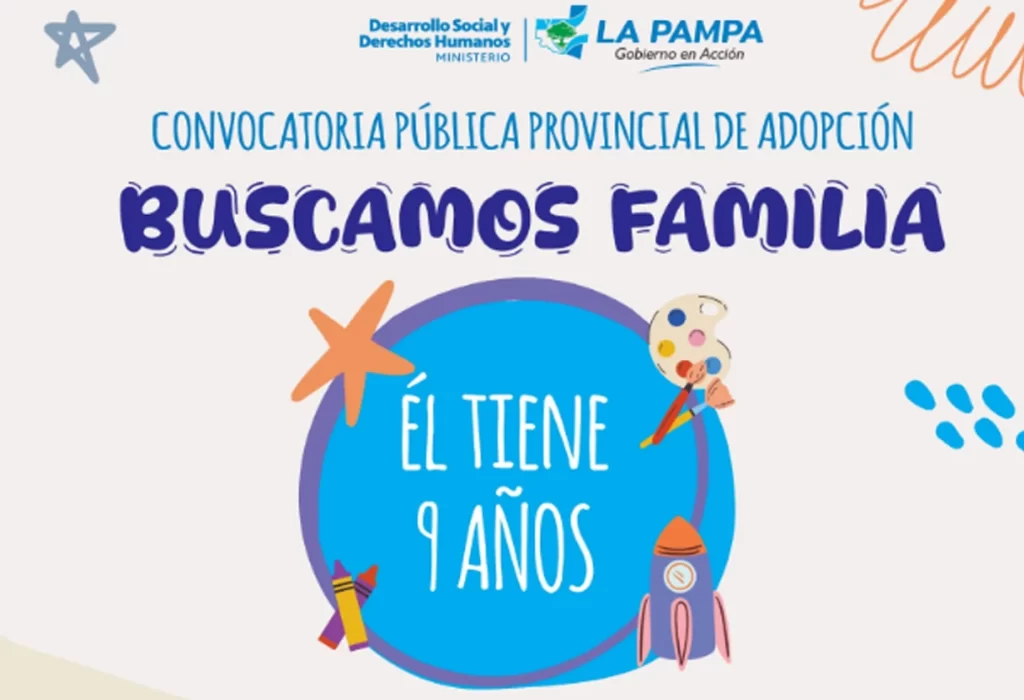 Convocatoria de Adopción: Gobierno de La Pampa Busca Familia para un Niño de 9 Años