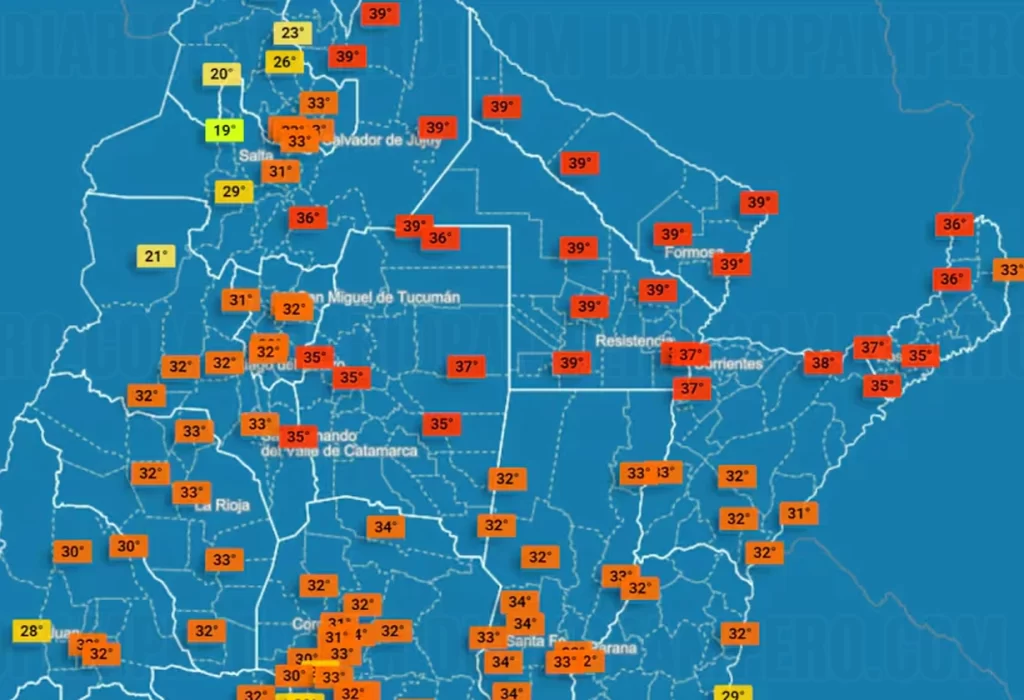 Alerta Meteorológica por Humo y Temperaturas Extremas en 11 Provincias