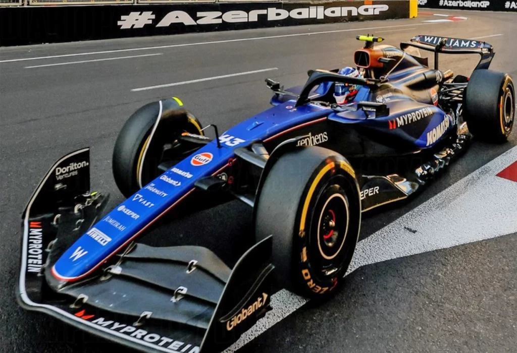 Franco Colapinto finalizó noveno en la última práctica del GP de Azerbaiyán