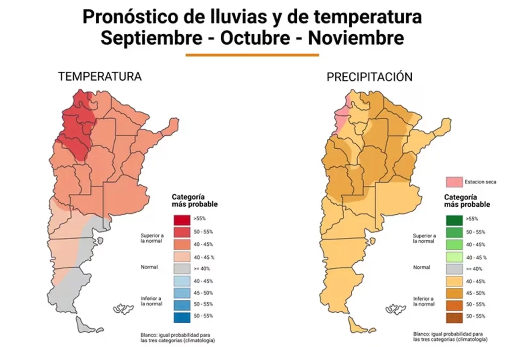 La primavera en Argentina se prevé más calurosa y seca de lo habitual