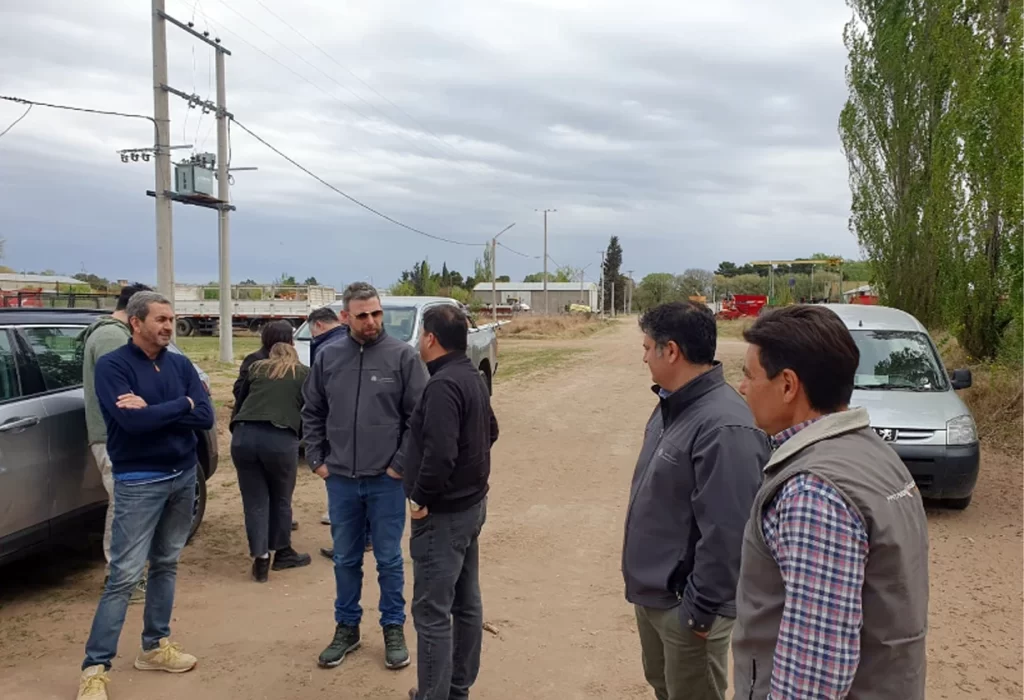 Toso Recorrio la Obra Energética del Parque Industrial de Castex