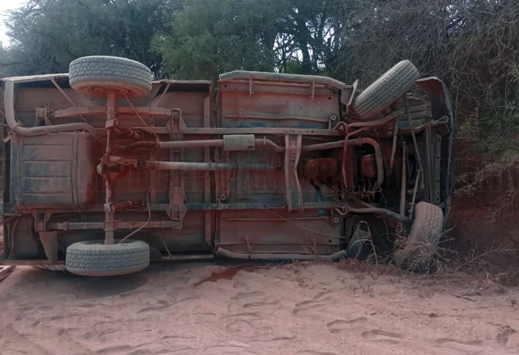 Accidente sin heridos en la Ruta Provincial N° 9: una camioneta volcó cerca de Conhello