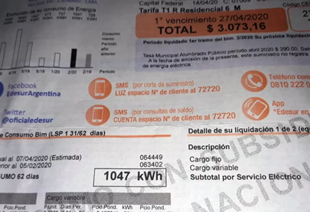 Entra en vigor la prohibición de incluir tasas e impuestos en boletas de servicios públicos