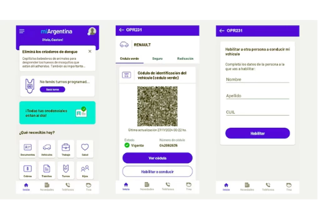 La nueva «cédula azul» digital:  aplicación que permite designar conductores