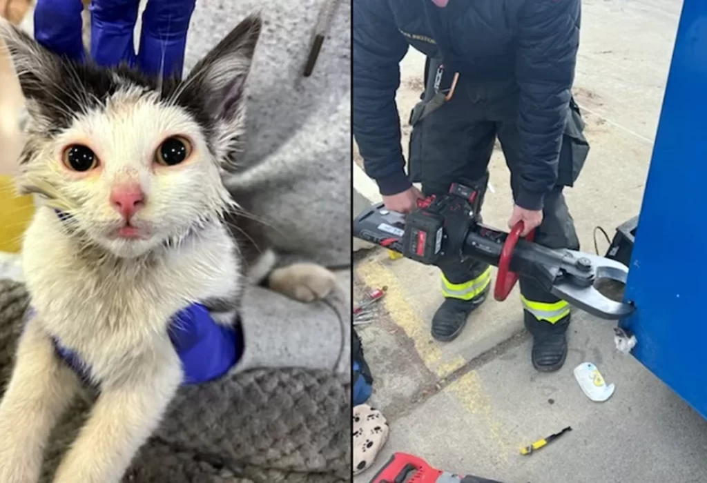 Rescate de gato atrapado en un contenedor de basura moviliza a toda una comunidad en Colorado