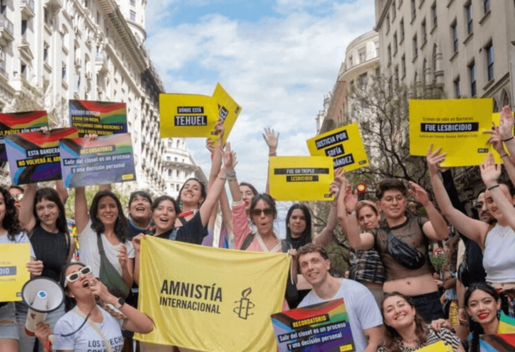 Amnistía Internacional se suma a marcha antifascista y refuta a Milei