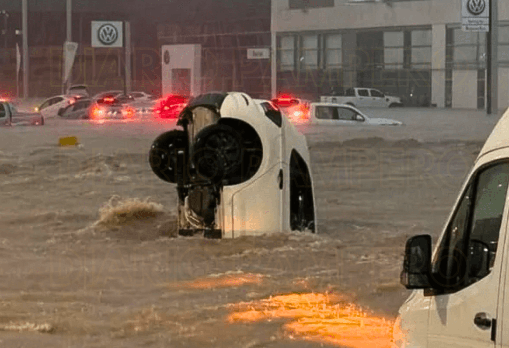 Alerta roja en Bahía Blanca: lluvias extremas desatan inundaciones y caos en la región