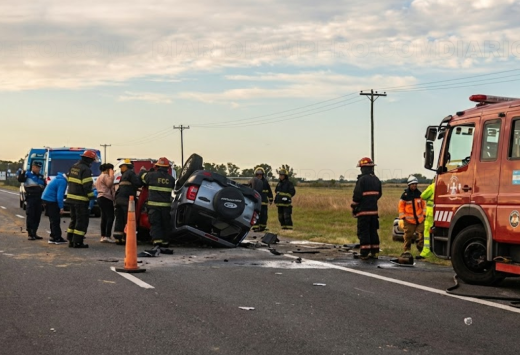 Tragedia en Ruta 2: un joven muere en choque frontal