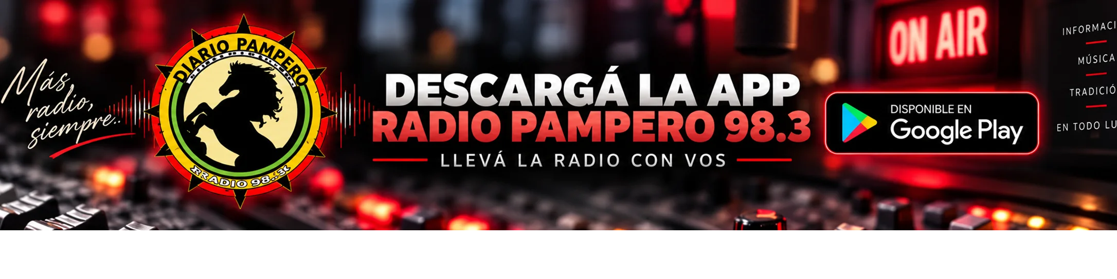 Descargá la app de Radio Pampero