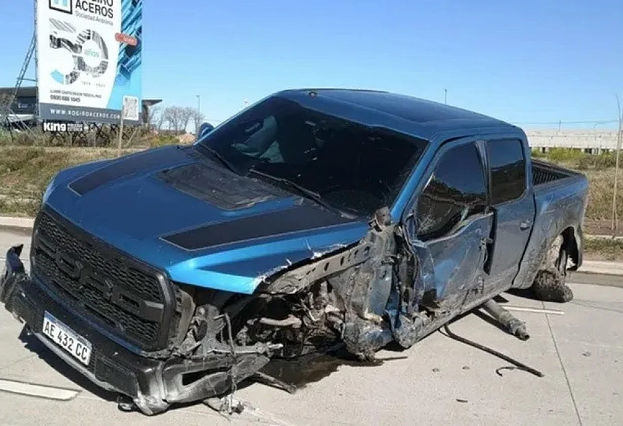 Accidente de la camioneta de Gastón Ávila