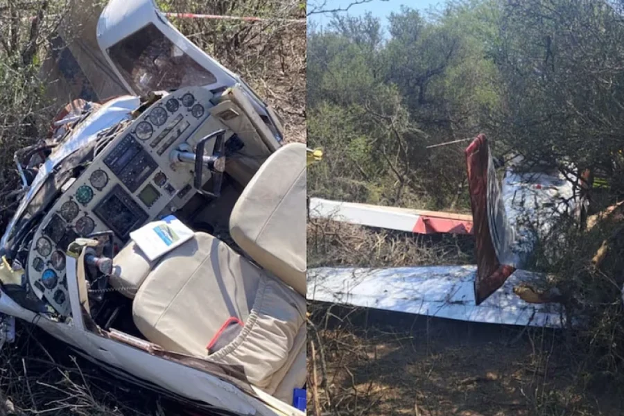Cayó una avioneta en Córdoba con cinco ocupantes