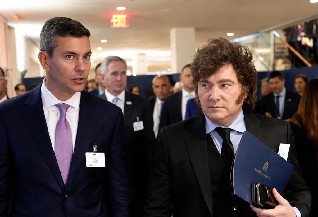 Milei participó del Escudo de las Américas sin foto con Trump