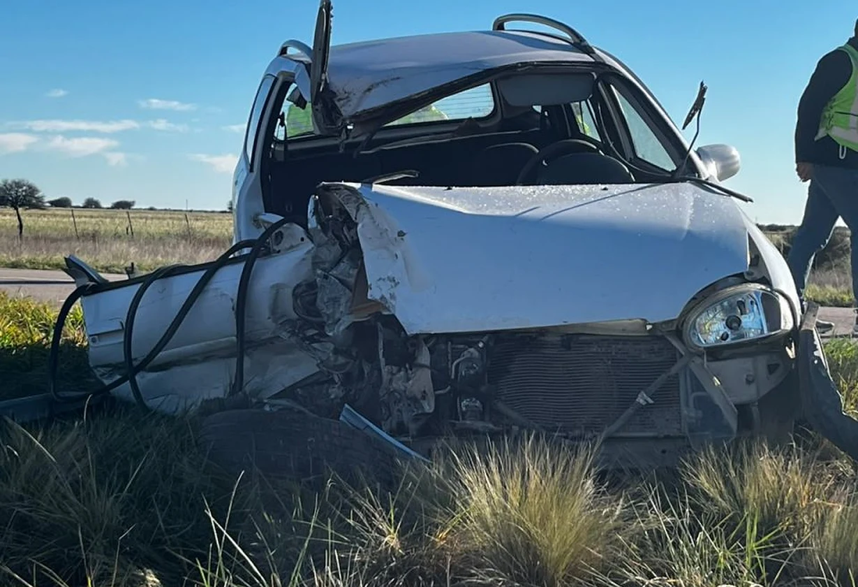 Murió el conductor tras un choque en la Ruta 35