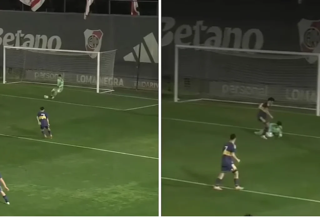 River y Boca empataron 2-2 en Reserva