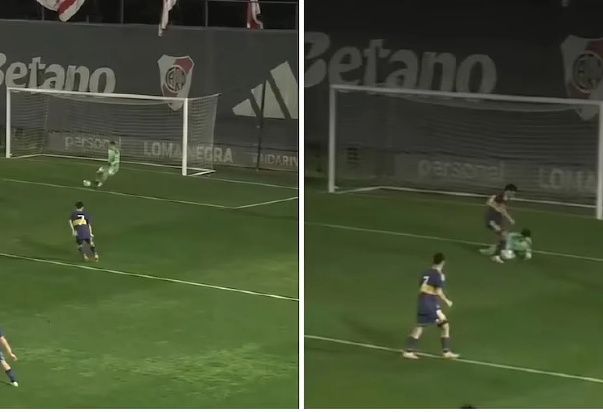 River y Boca empataron 2-2 en Reserva