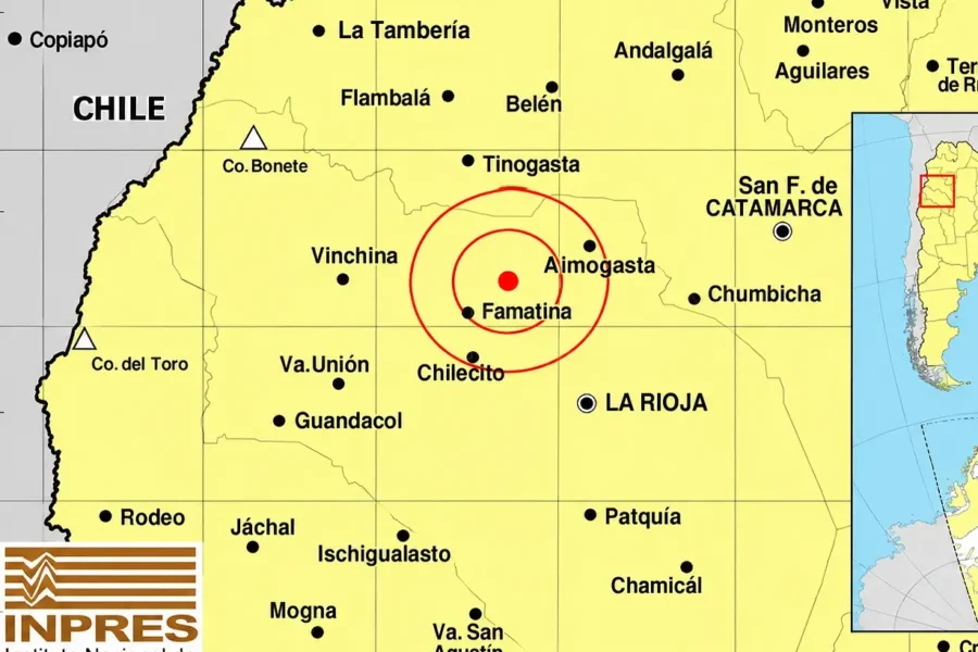 Sismo de 5,4 sacudió La Rioja