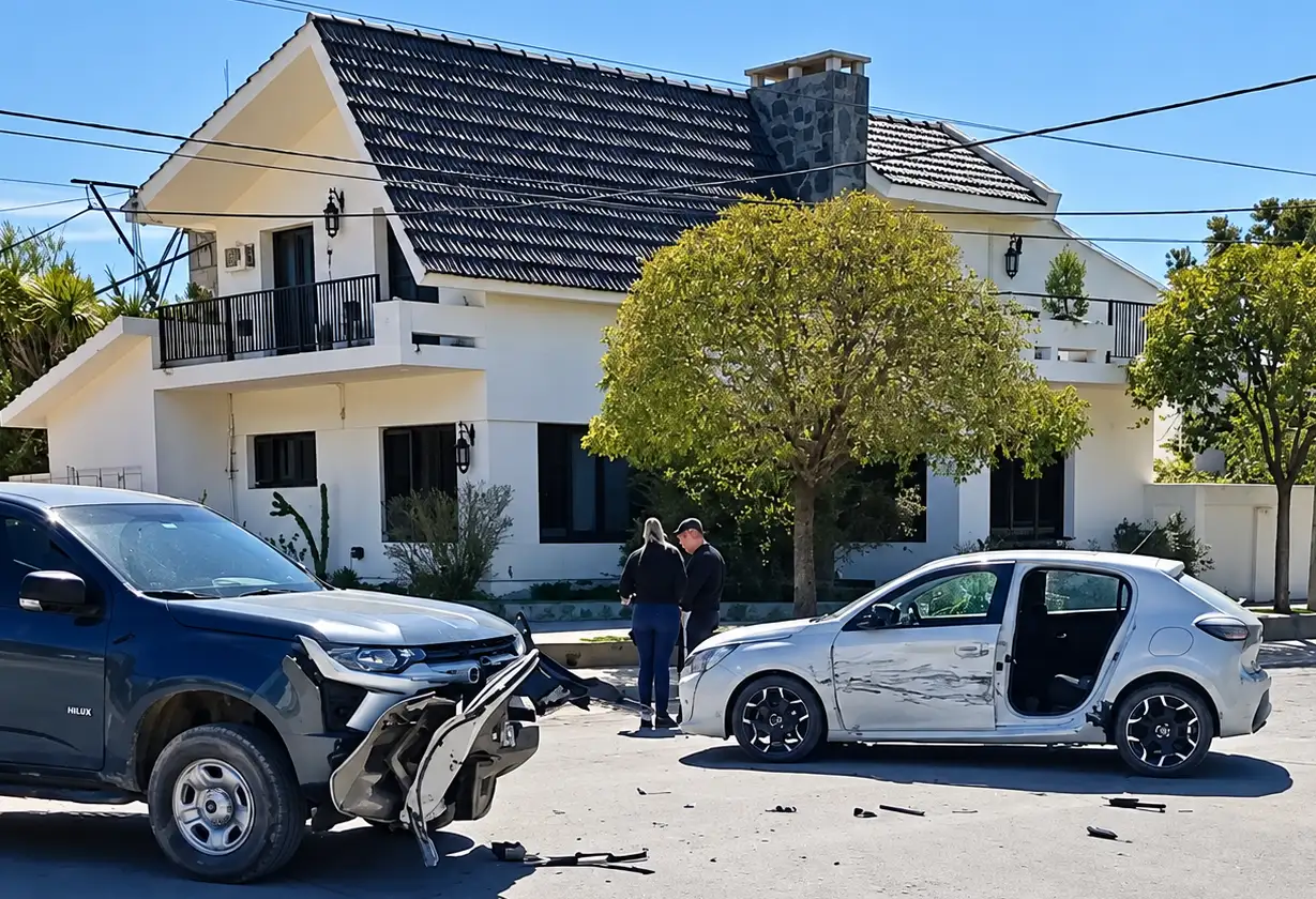 Choque en Eduardo Castex entre una Chevrolet S10 y un Peugeot 208: no se observaron lesiones graves y ambos vehículos fueron retenidos