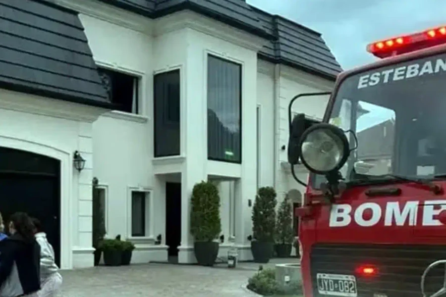 Incendio en la casa de Leandro Paredes en Canning