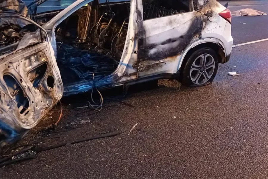 Choque fatal e incendio en la Panamericana