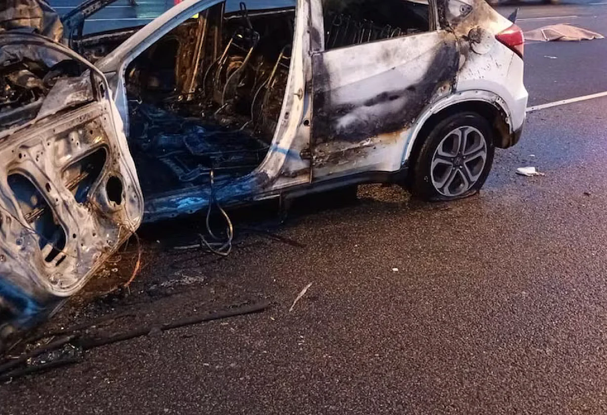 Choque fatal e incendio en la Panamericana
