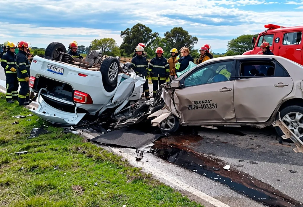 Choque frontal en la Ruta 65 dejó cuatro muertos
