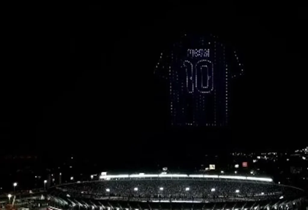 El show de drones que despidió a Messi