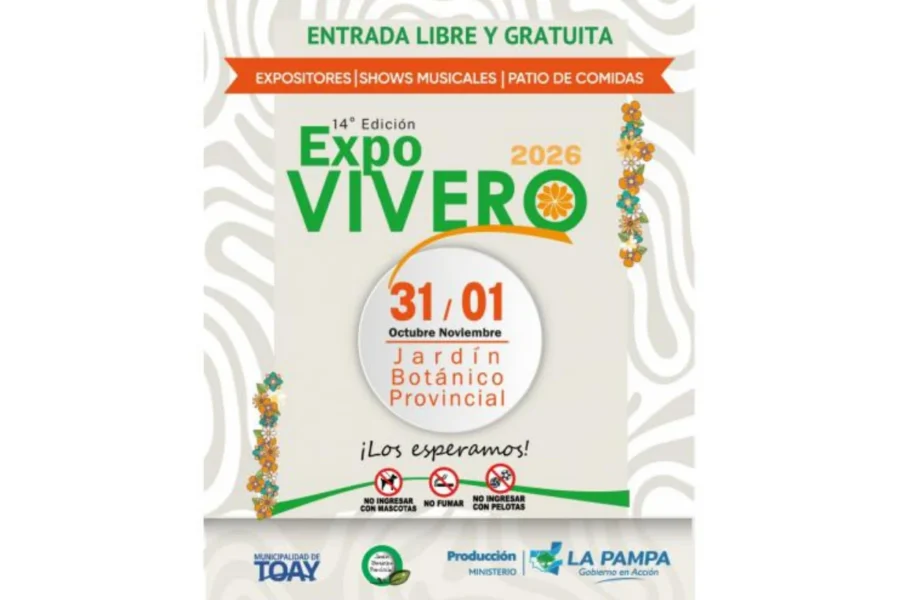 Expo Vivero 2026 tendrá música y producción en Toay