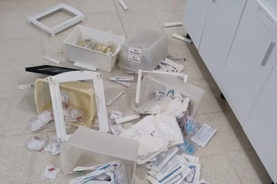 Incidente con daños en el hospital de Toay