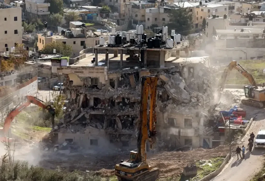 Israel derribó un edificio palestino en Jerusalén Este