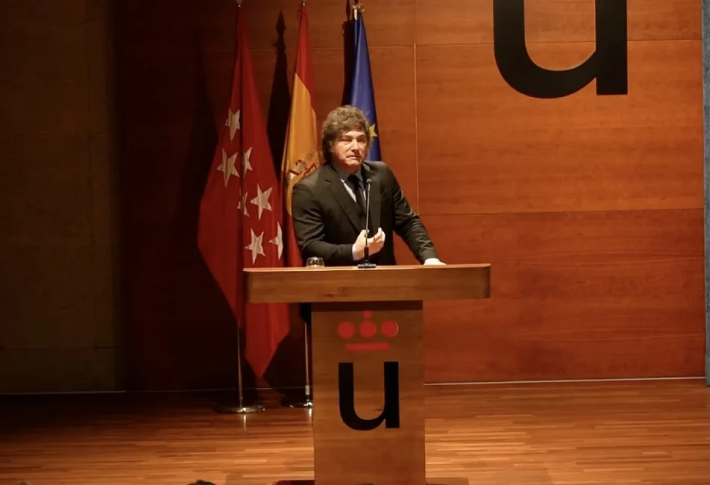 Milei volvió a generar polémica durante su visita a España