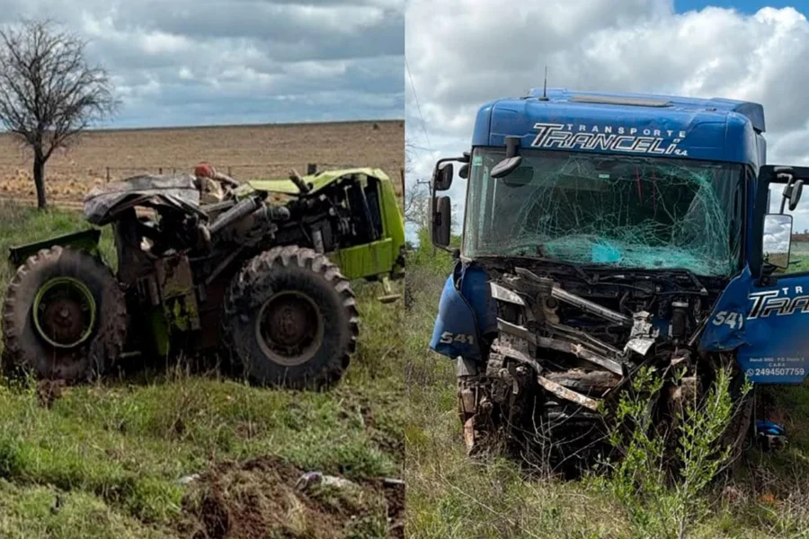 Murió el conductor del tractor en la Ruta 18