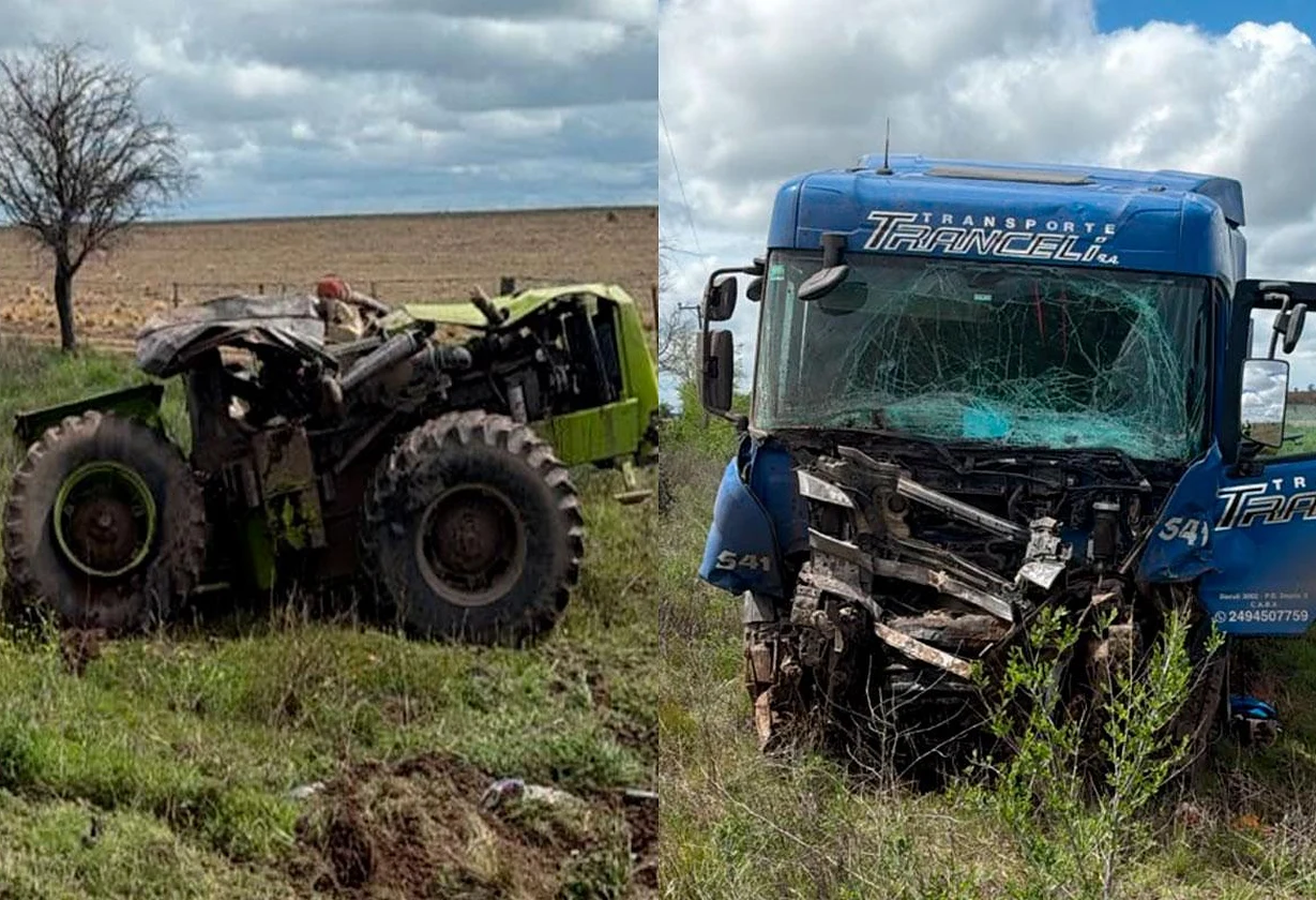 Murió el conductor del tractor en la Ruta 18