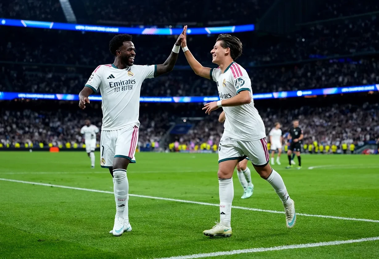 Real Madrid goleó al Leipzig y lidera en Champions