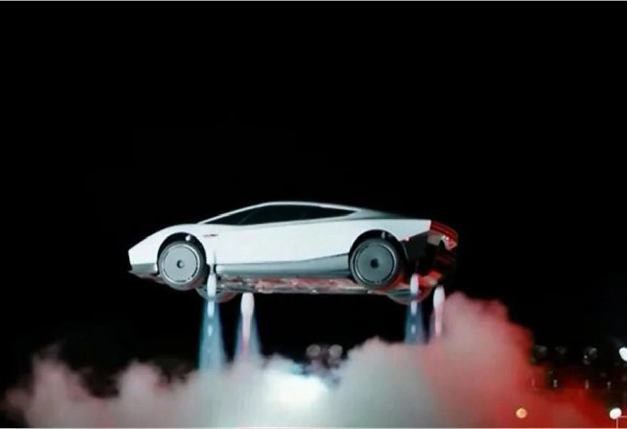 Tesla presentó su auto volador Roadster