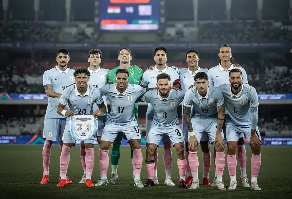 Uruguay usó medias rosas ante India