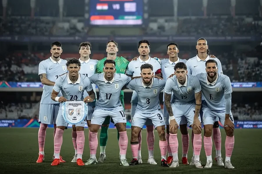 Uruguay usó medias rosas ante India