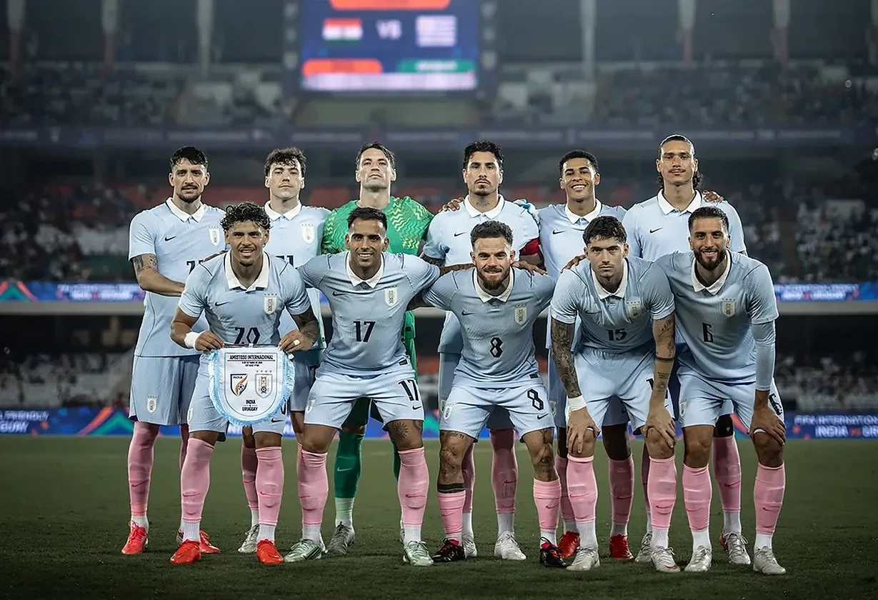 Uruguay usó medias rosas ante India
